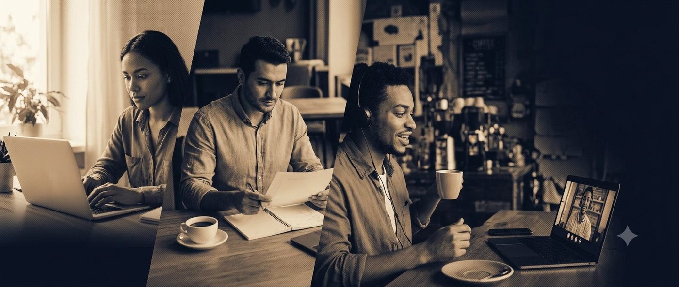 International founders working remotely
