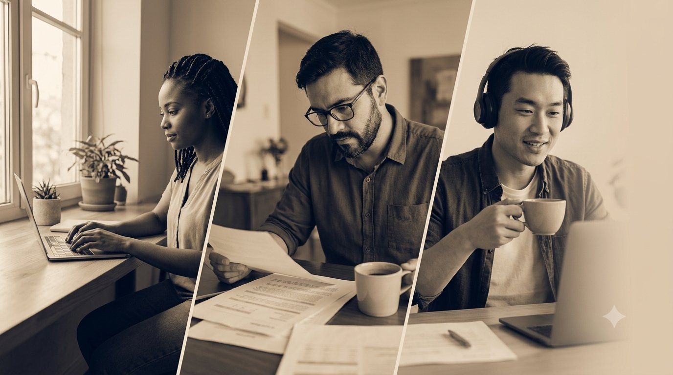 International founders working remotely